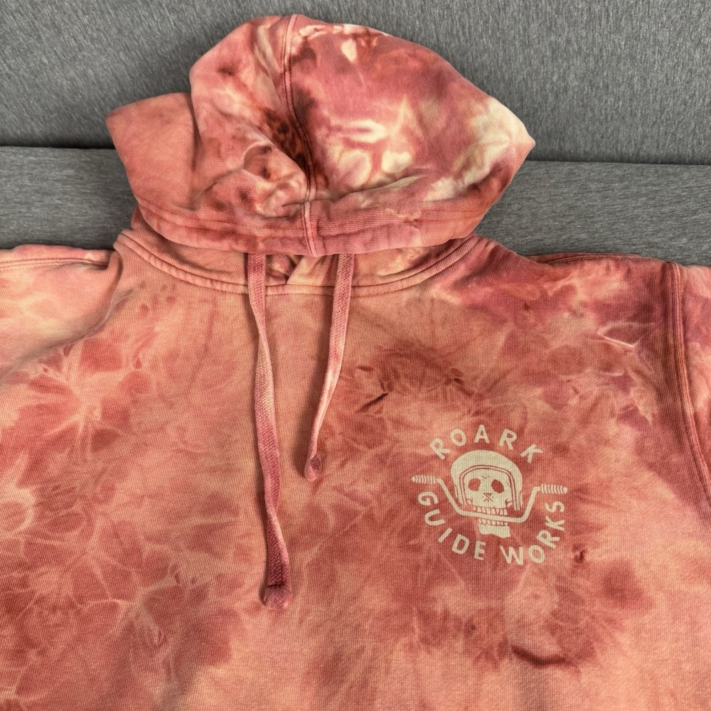 Roark Guide Works Skull Handlebar Biker Tie Dye Hoodie Mens M